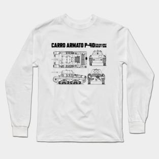 CARRO ARMATO P-40 ITALIAN TANK WW2 Long Sleeve T-Shirt